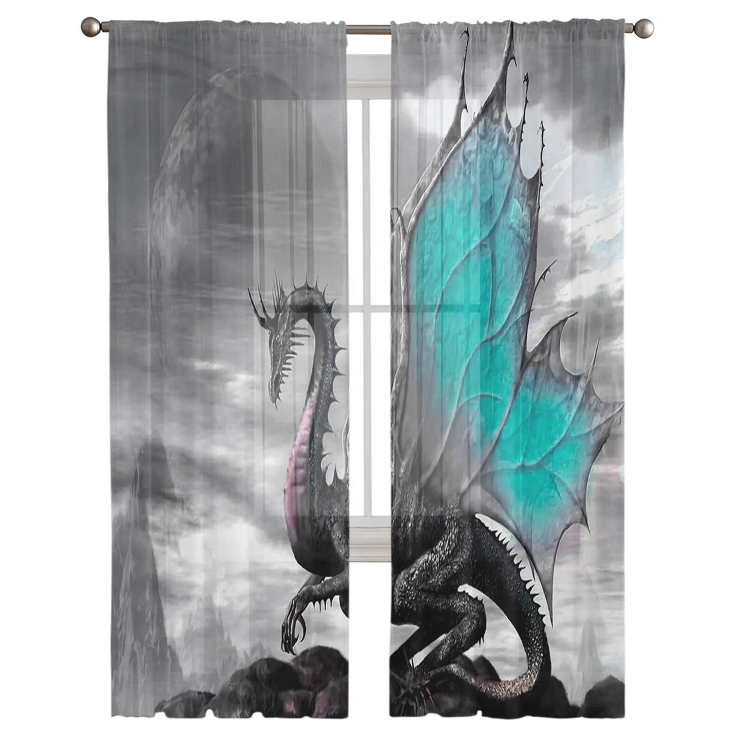 Dragon Retro Tulle Sheer