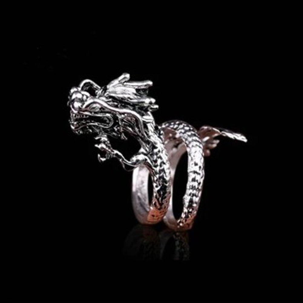 Gothic Punk Ring Men Retro Dragon Rings