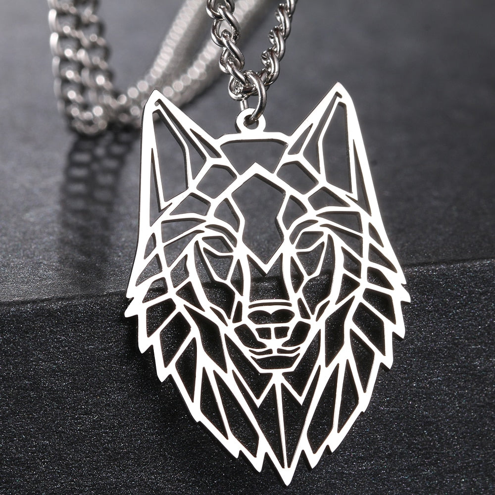 Unique Wolf Head Necklace - animalchanel
