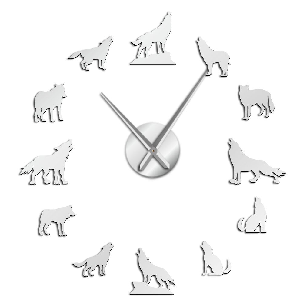 Amazing Wolf DIY Wall Clock - animalchanel