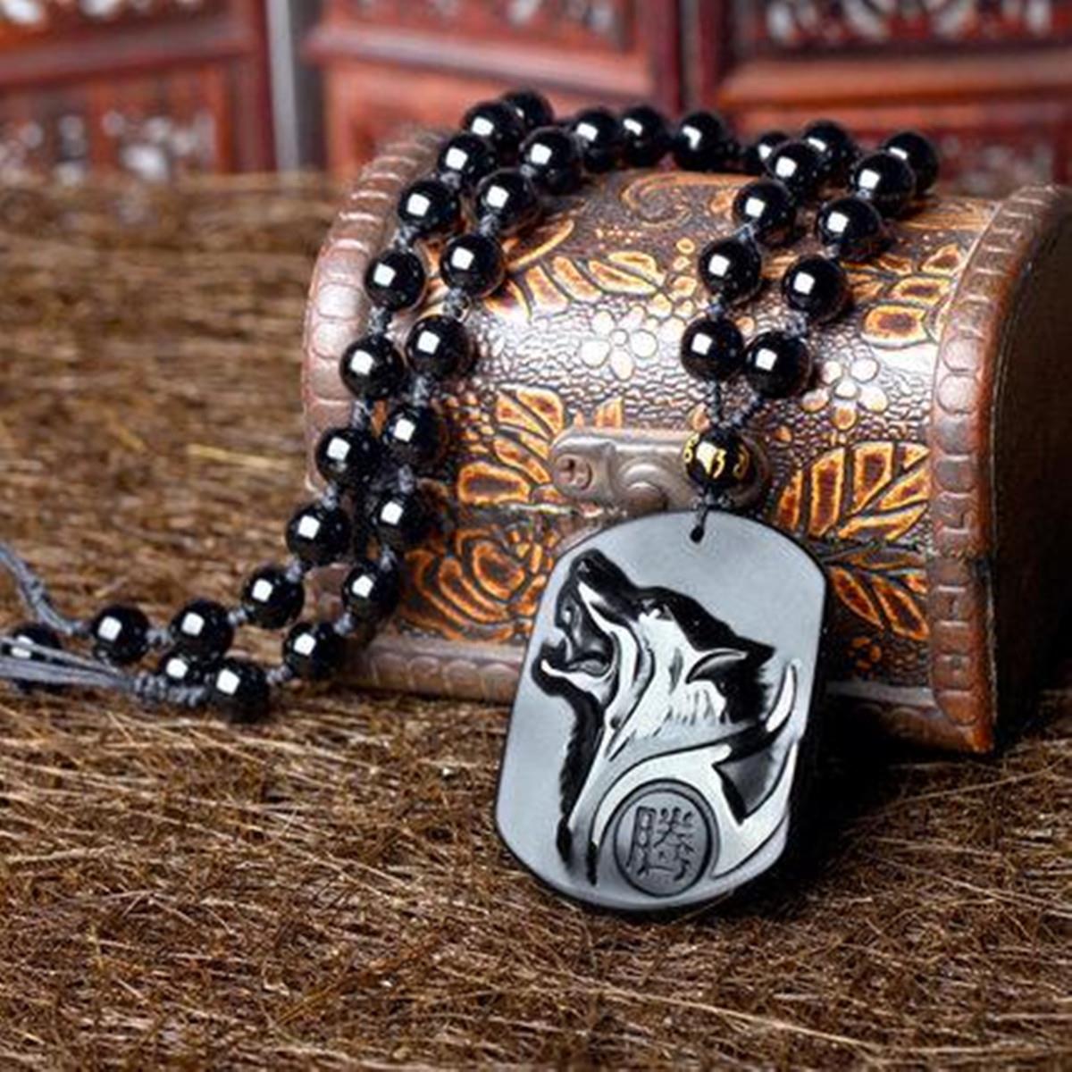 Unique Wolf Amulet Short Necklace - animalchanel