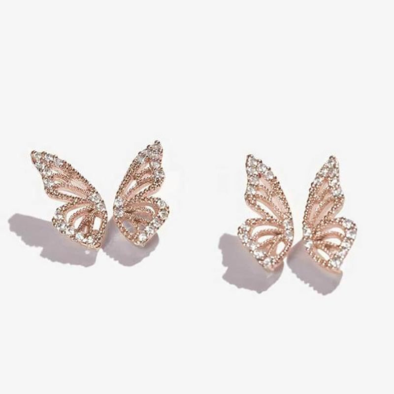 Unique Crystal Butterfly Earrings - animalchanel
