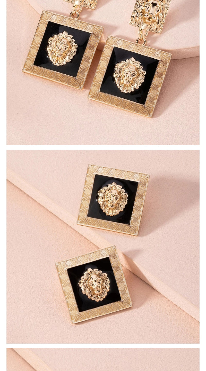 Elegant Lion Earrings - animalchanel