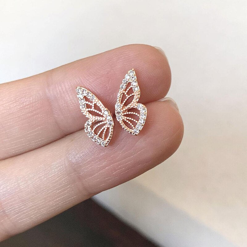 Unique Crystal Butterfly Earrings - animalchanel