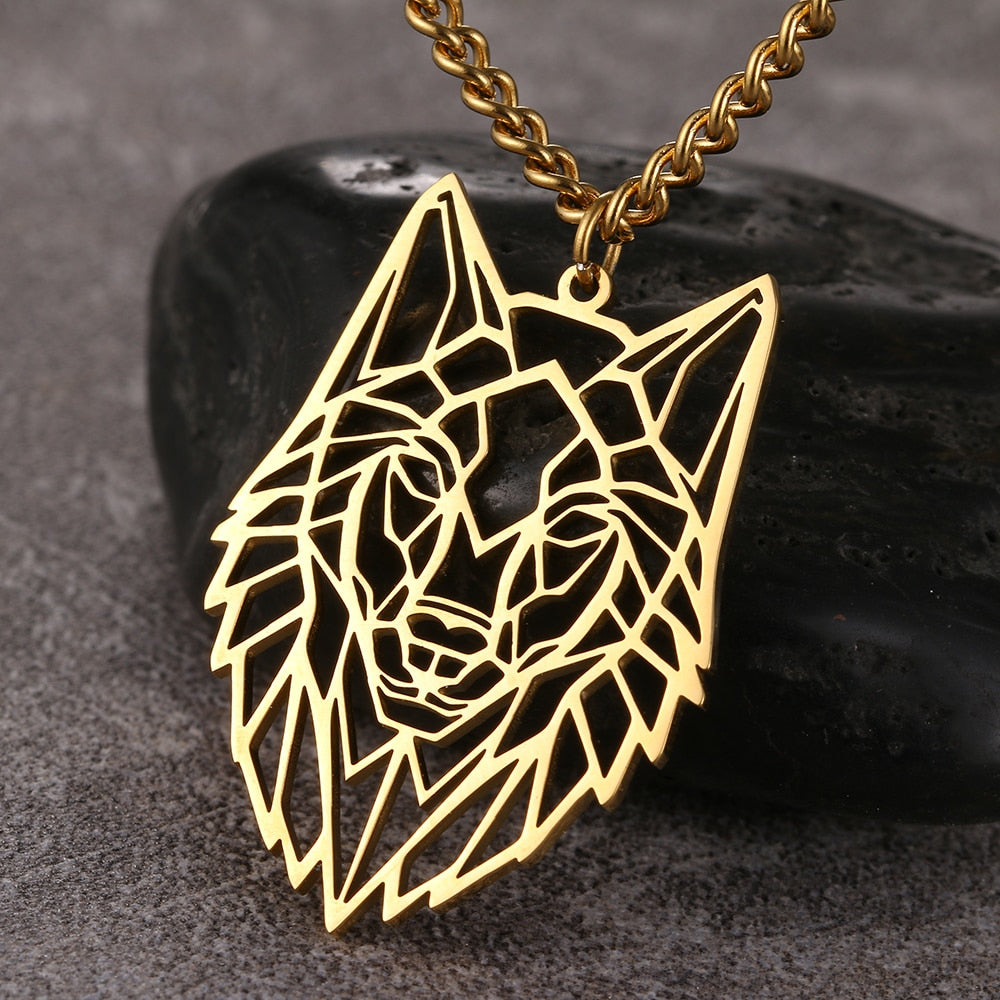 Unique Wolf Head Necklace - animalchanel