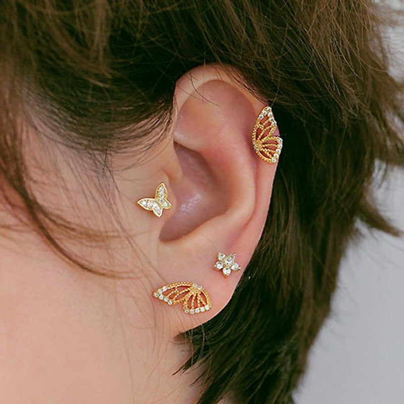 Unique Crystal Butterfly Earrings - animalchanel