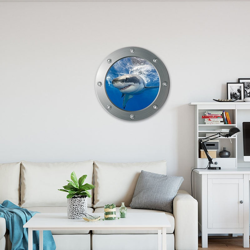Cute wall stikers Shark - animalchanel