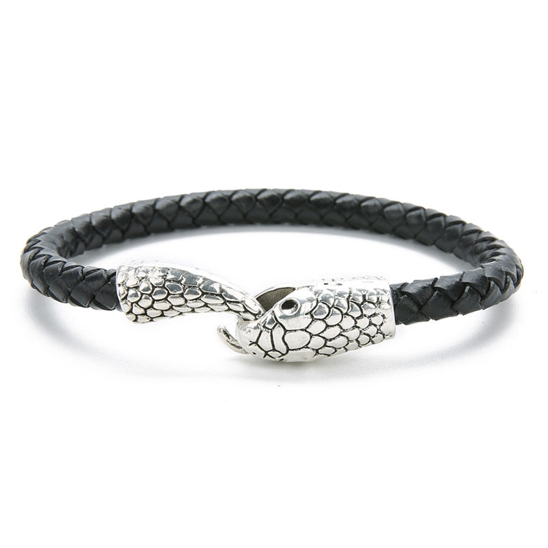Snake leather bracelets for men - animalchanel