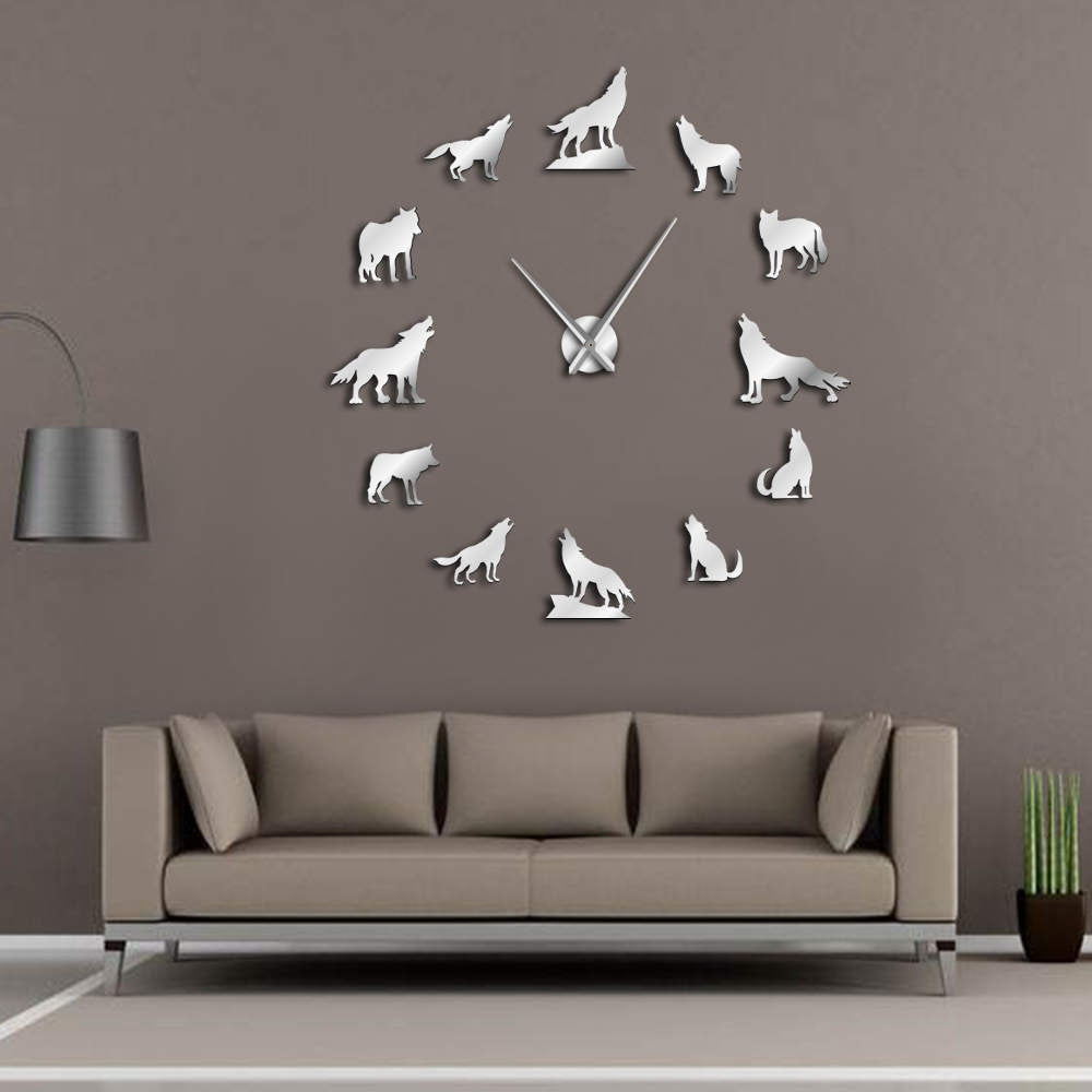 Amazing Wolf DIY Wall Clock - animalchanel
