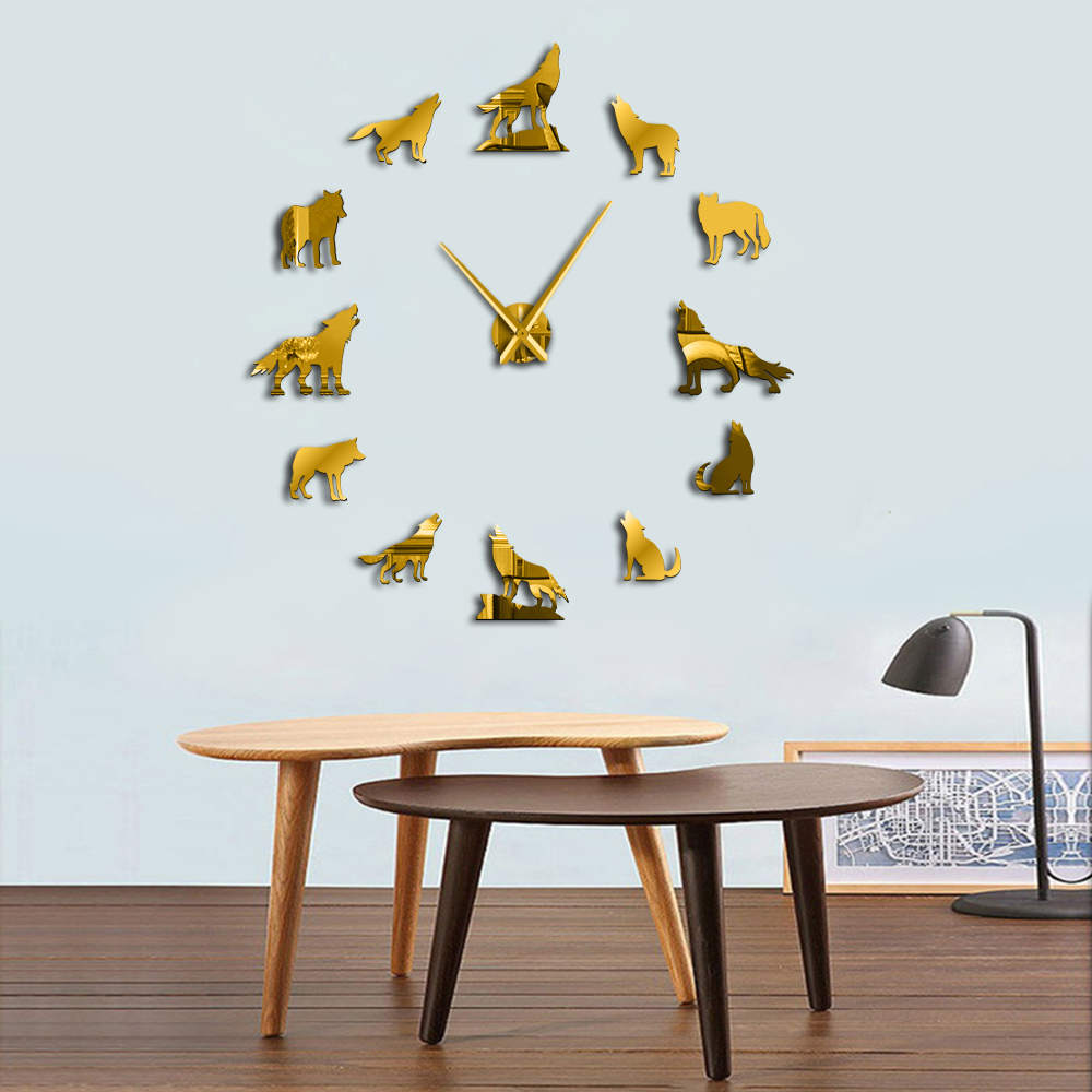 Amazing Wolf DIY Wall Clock - animalchanel