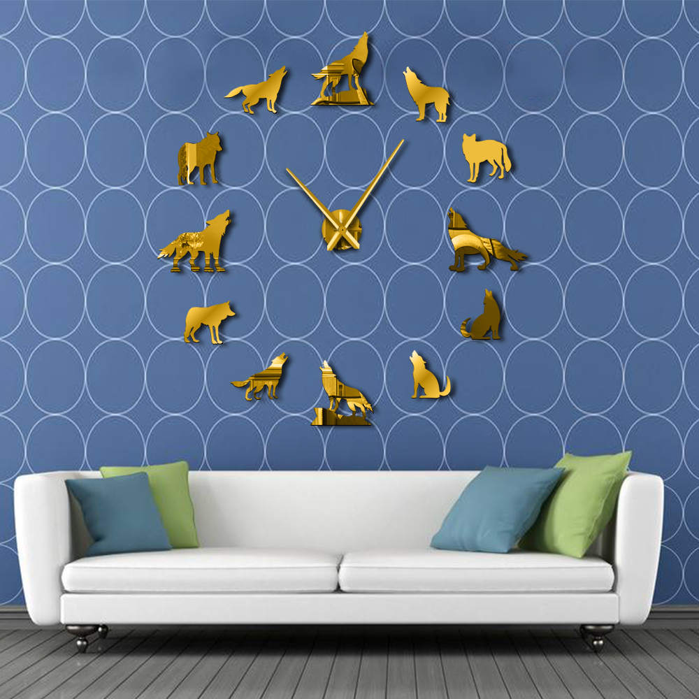 Amazing Wolf DIY Wall Clock - animalchanel
