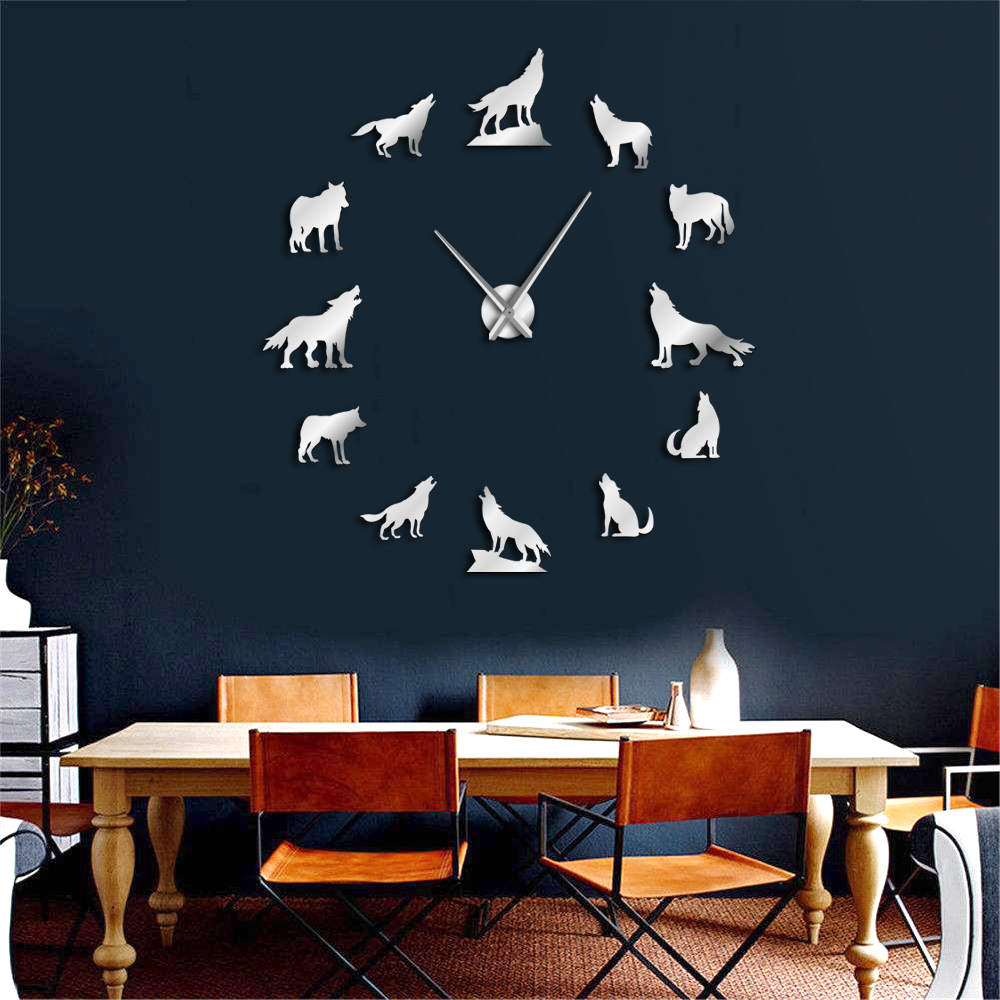 Amazing Wolf DIY Wall Clock - animalchanel
