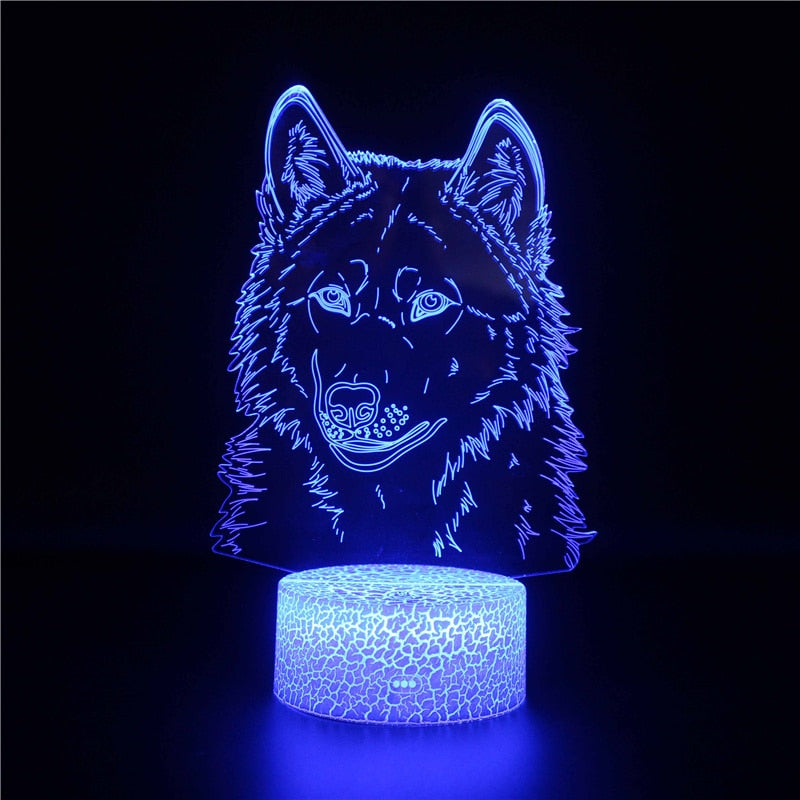 Unique Wolf Lamp neight - animalchanel