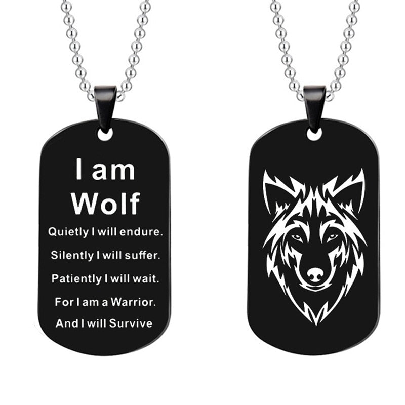 amazing Wolf Message Necklace and Keychain - animalchanel