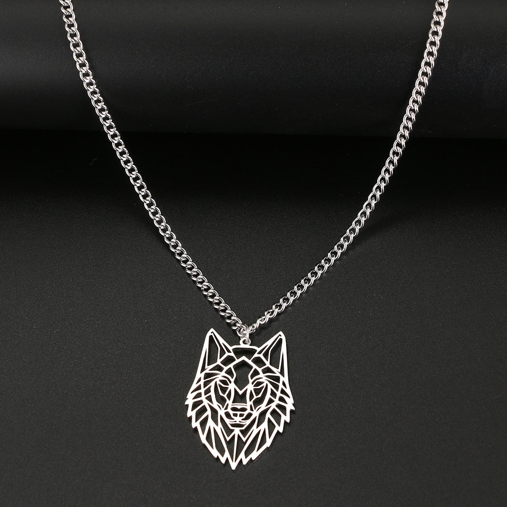 Unique Wolf Head Necklace - animalchanel
