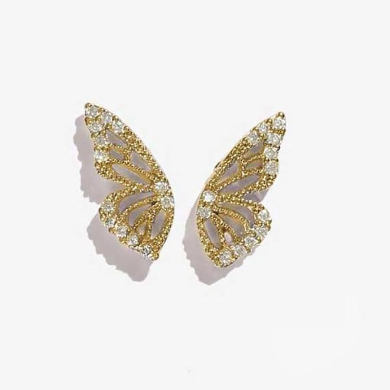 Unique Crystal Butterfly Earrings - animalchanel