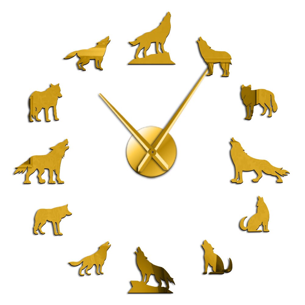 Amazing Wolf DIY Wall Clock - animalchanel