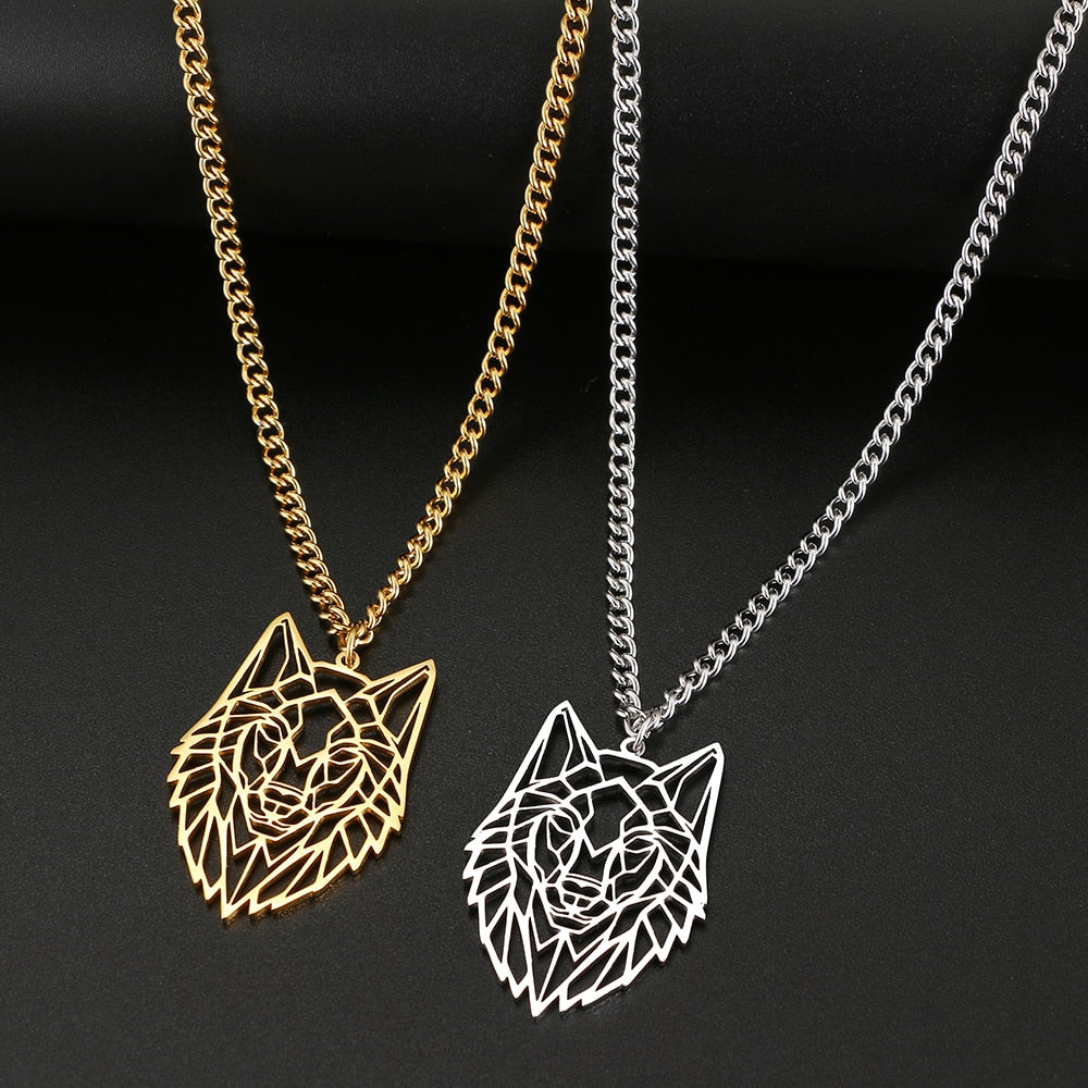 Unique Wolf Head Necklace - animalchanel
