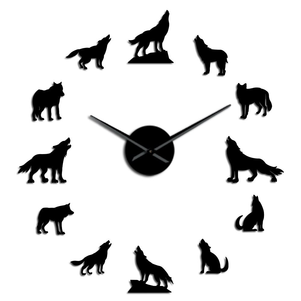 Amazing Wolf DIY Wall Clock - animalchanel
