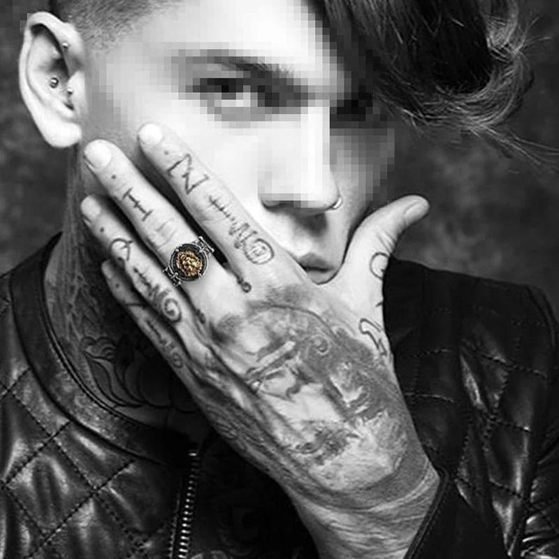 Gorgeous Silver Royal Lion Ring - animalchanel