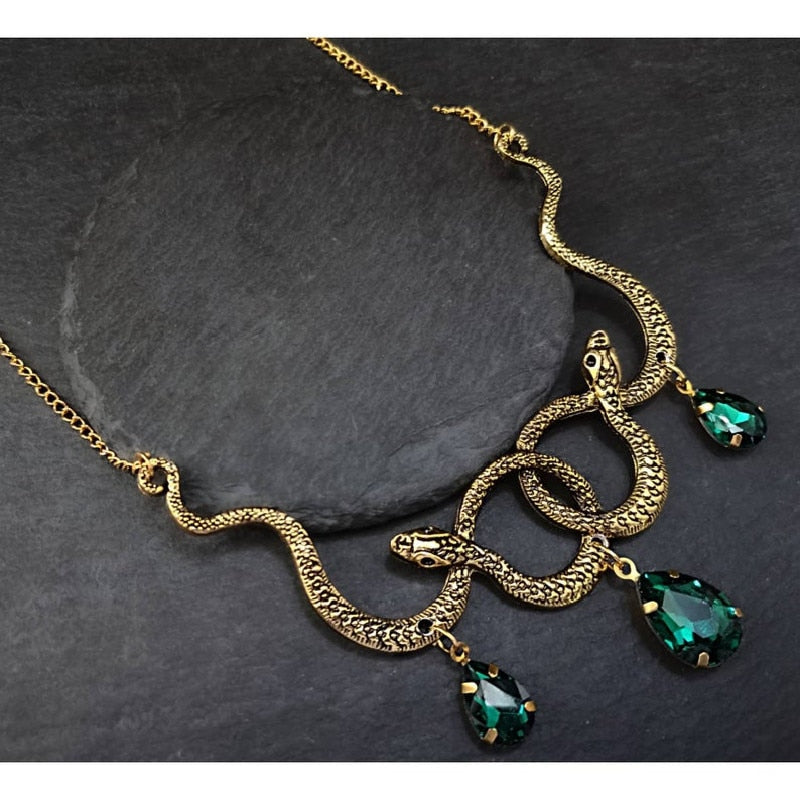 New Goth Snake Necklace - animalchanel