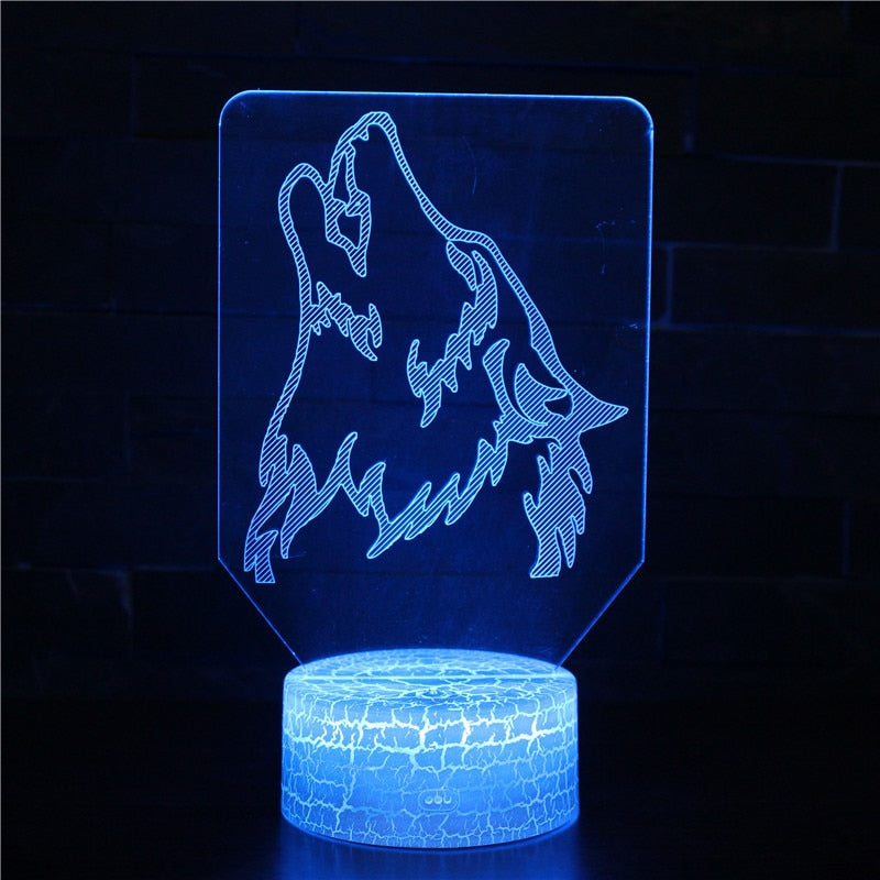 Unique Wolf Lamp neight - animalchanel