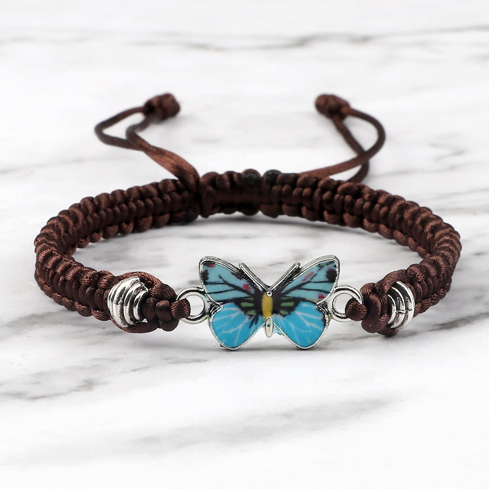Cute Butterfly Handmade Braided Bracelet - animalchanel