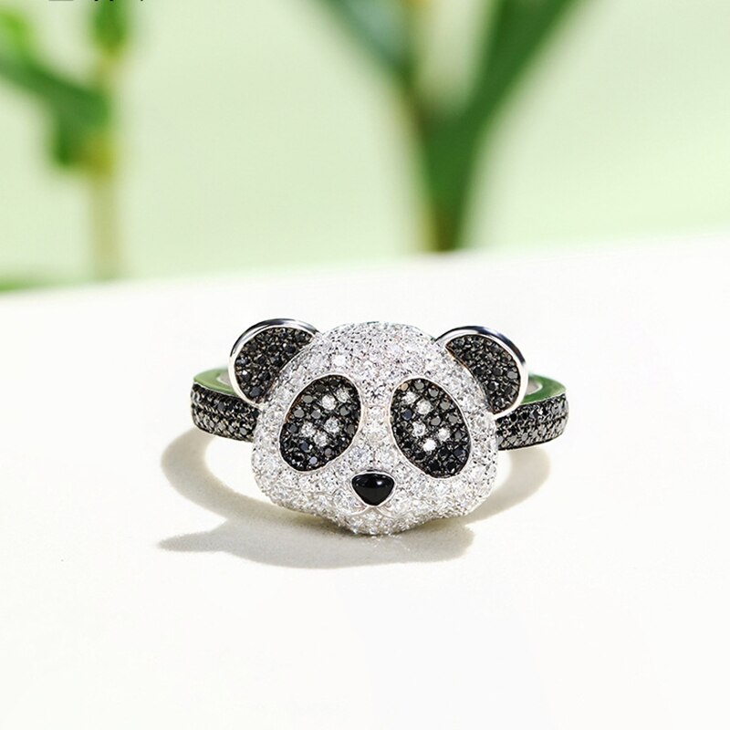Luxury Crystal Panda Ring - animalchanel