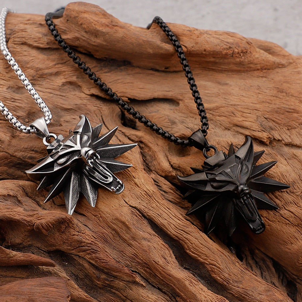 amazing wolf head pendant necklace - animalchanel
