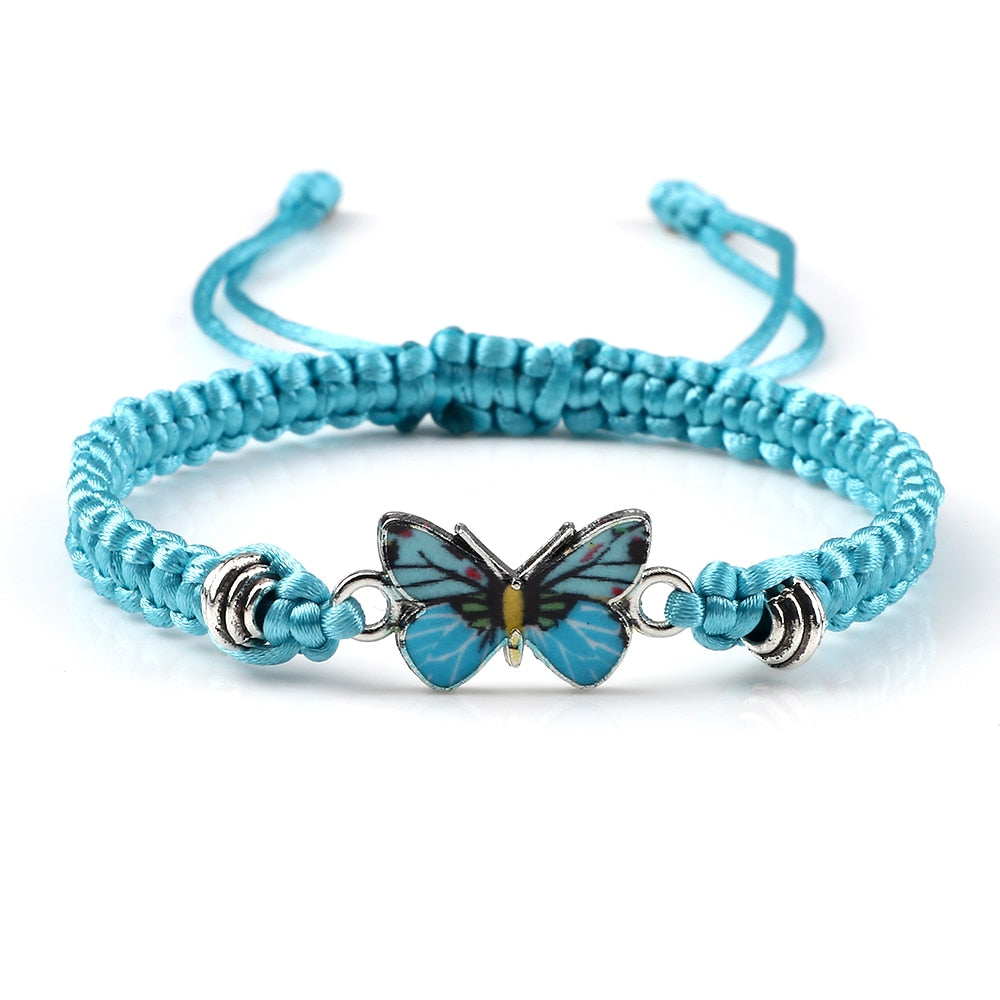Cute Butterfly Handmade Braided Bracelet - animalchanel