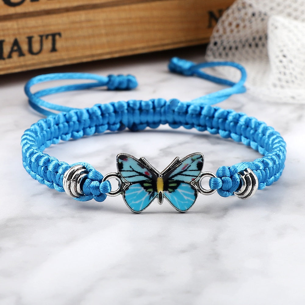 Cute Butterfly Handmade Braided Bracelet - animalchanel