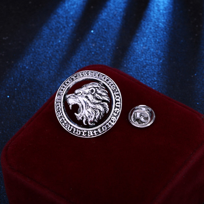 Luxurious Lion Head Brooches