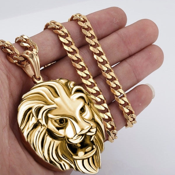 Gorgeous Lion Head Necklaces - animalchanel