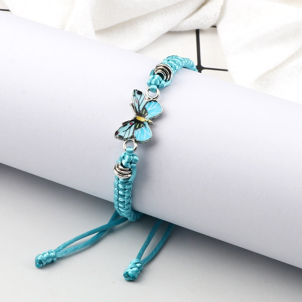 Cute Butterfly Handmade Braided Bracelet - animalchanel
