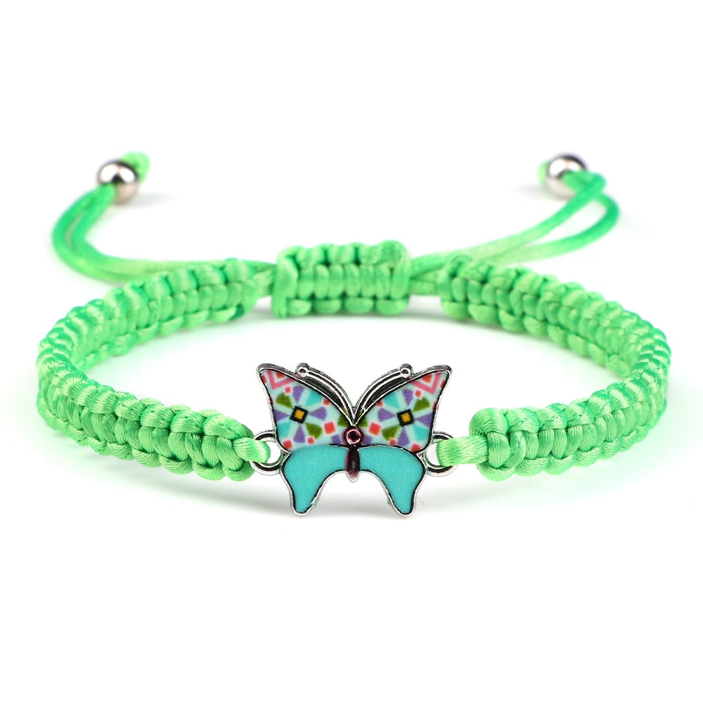 Cute Butterfly Handmade Braided Bracelet - animalchanel