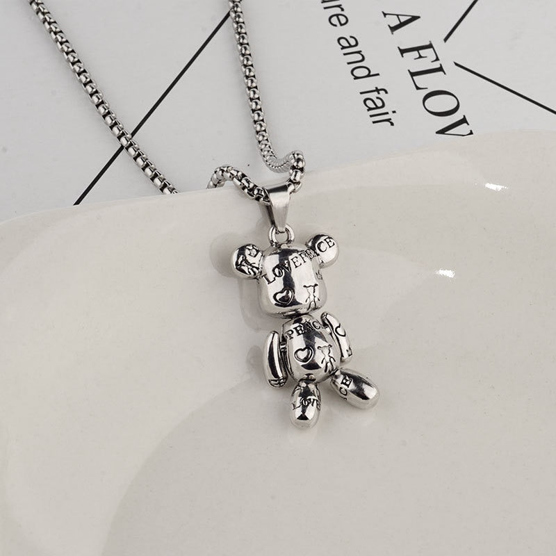 Amazing Hip-hop bear necklace