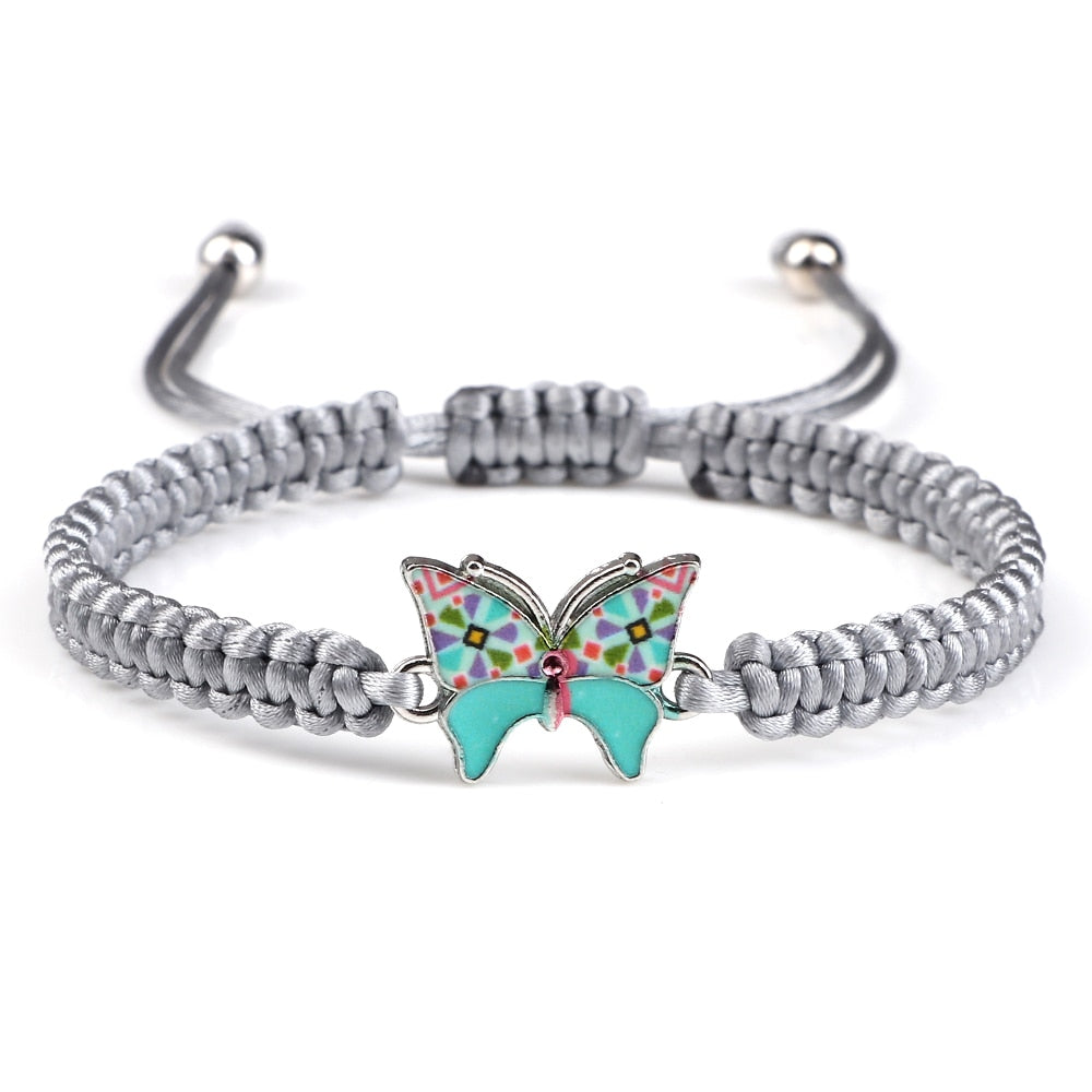 Cute Butterfly Handmade Braided Bracelet - animalchanel