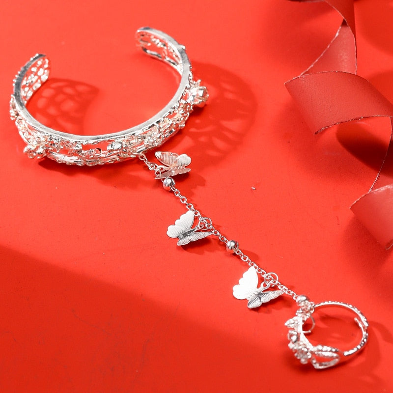 cute butterfly Bracelet Ring - animalchanel