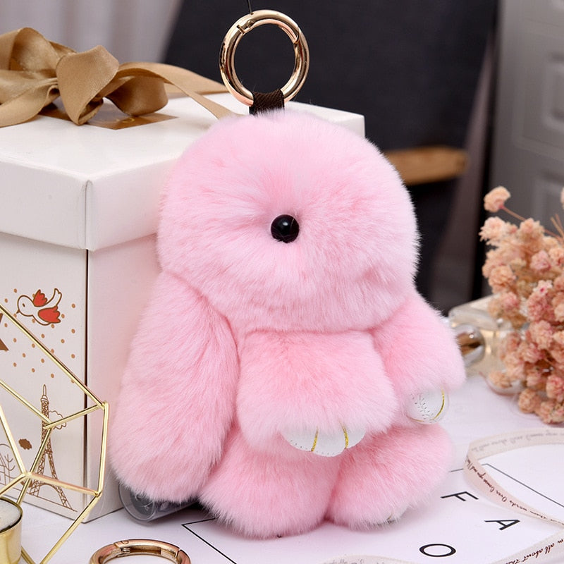 Adorable bunny key ring