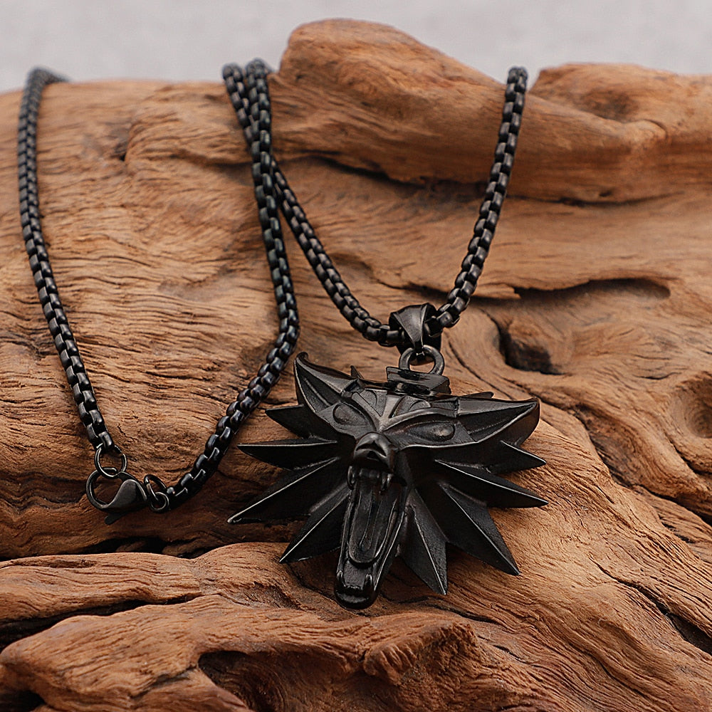 amazing wolf head pendant necklace - animalchanel