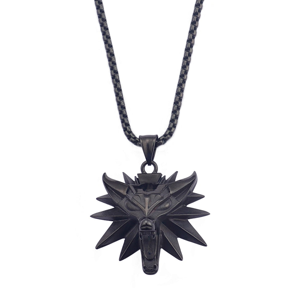 amazing wolf head pendant necklace - animalchanel
