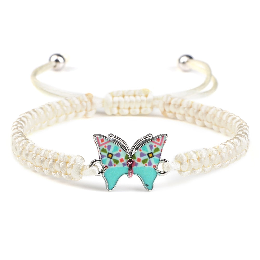Cute Butterfly Handmade Braided Bracelet - animalchanel