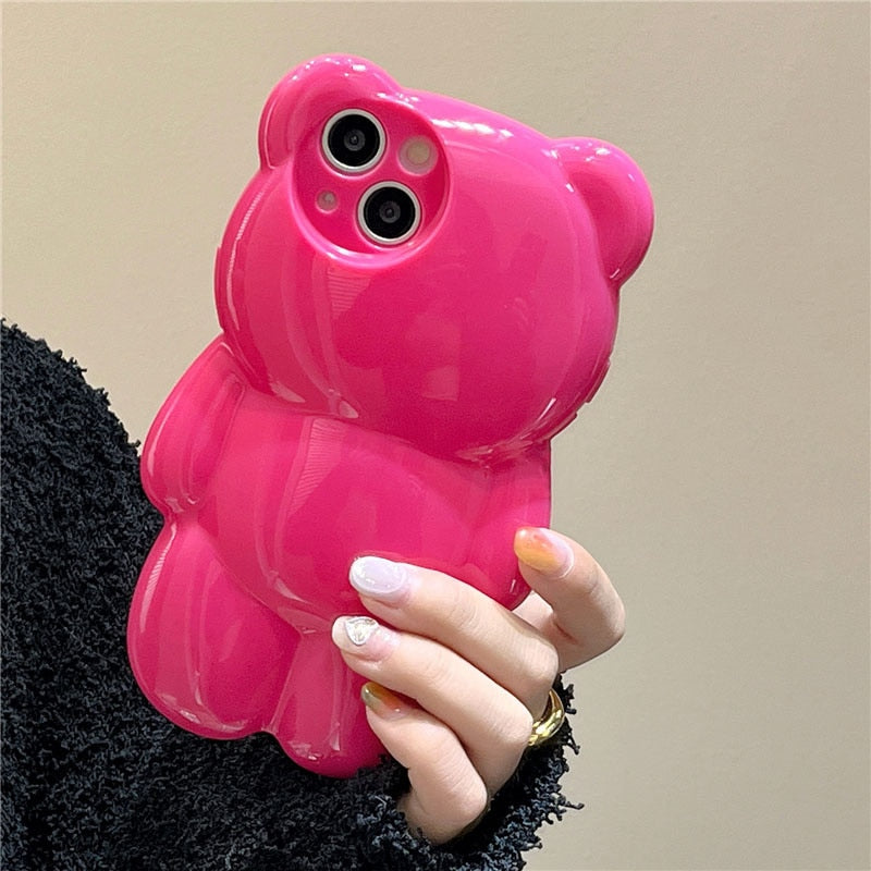 Cute 3D Bear Phone Cover
