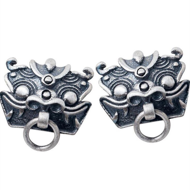 Unique Antique Lion Earrings