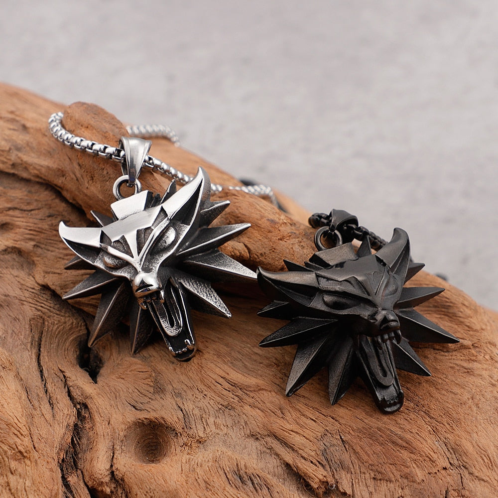 amazing wolf head pendant necklace - animalchanel