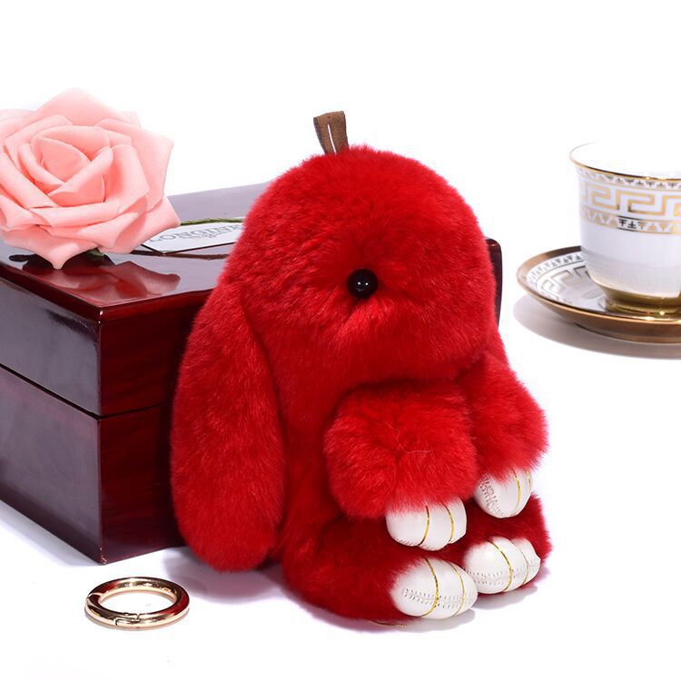 Adorable bunny key ring