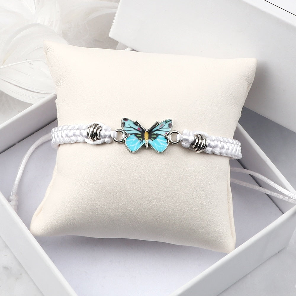 Cute Butterfly Handmade Braided Bracelet - animalchanel