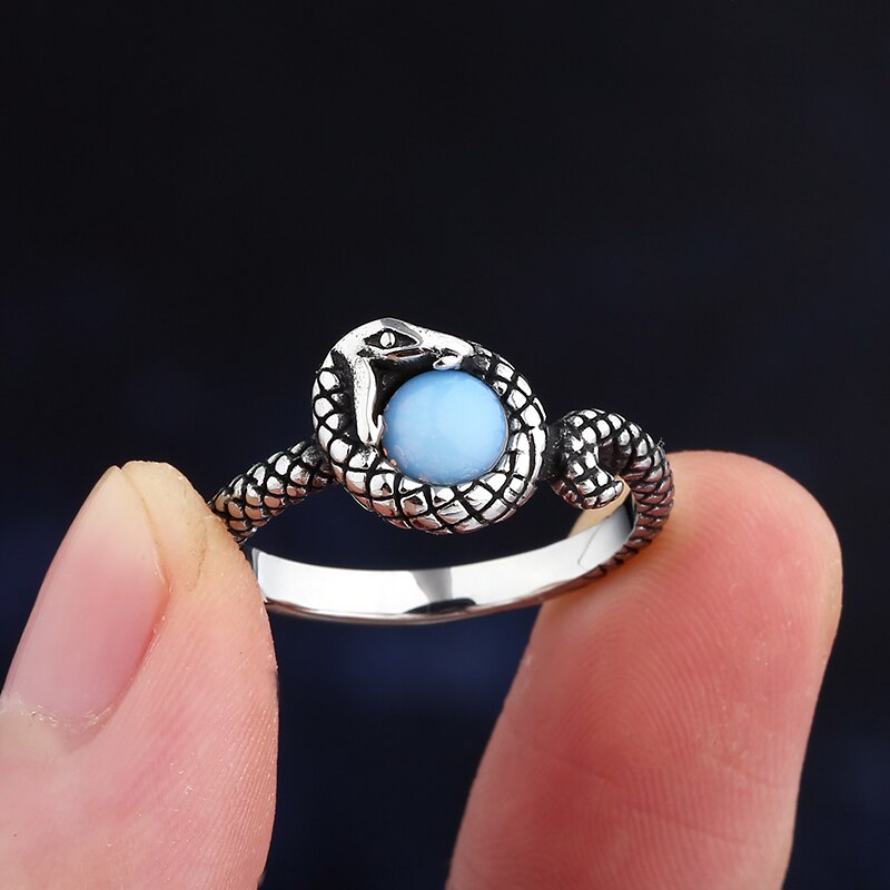 Unique Snake Stone Ring