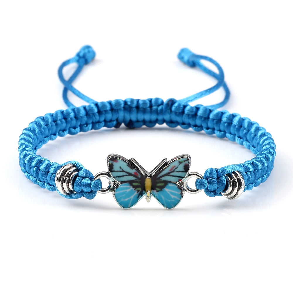 Cute Butterfly Handmade Braided Bracelet - animalchanel