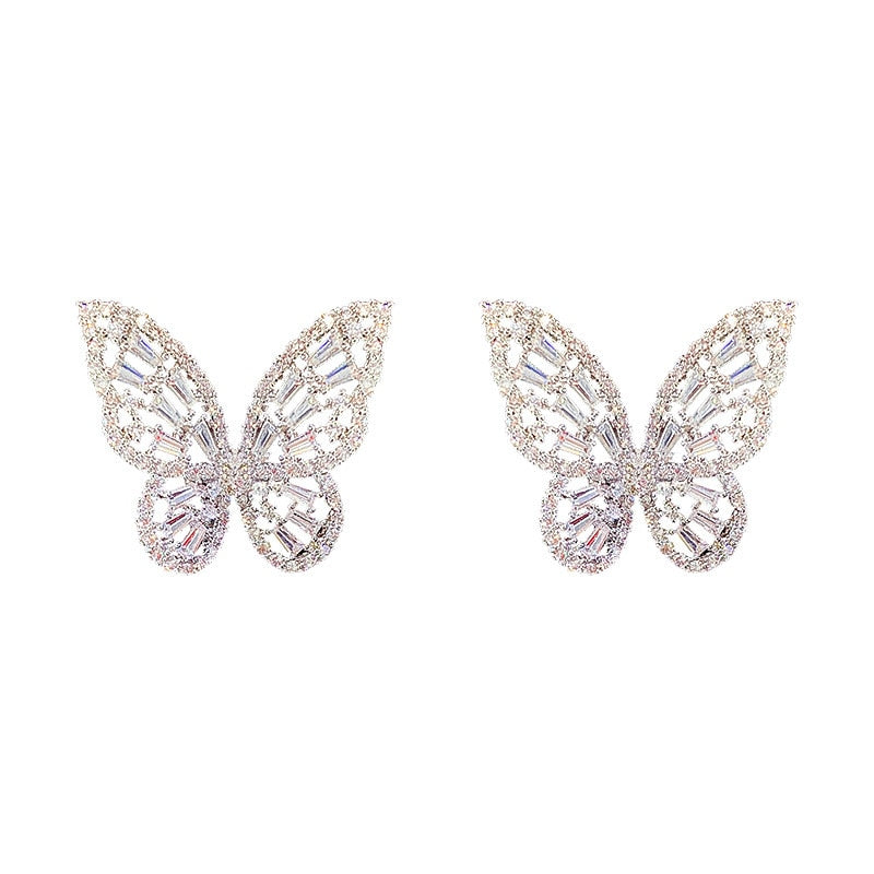 New Crystal Butterfly Earrings